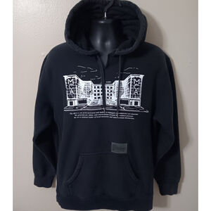 MCA Joshua Vides Men's Large Hoodie Contemporary Art Museum Black Heavyweight